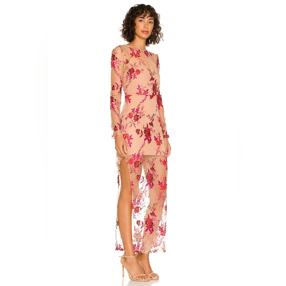 [MAJORELLE] willow maxi dress in scarlet - Picture 3 of 3